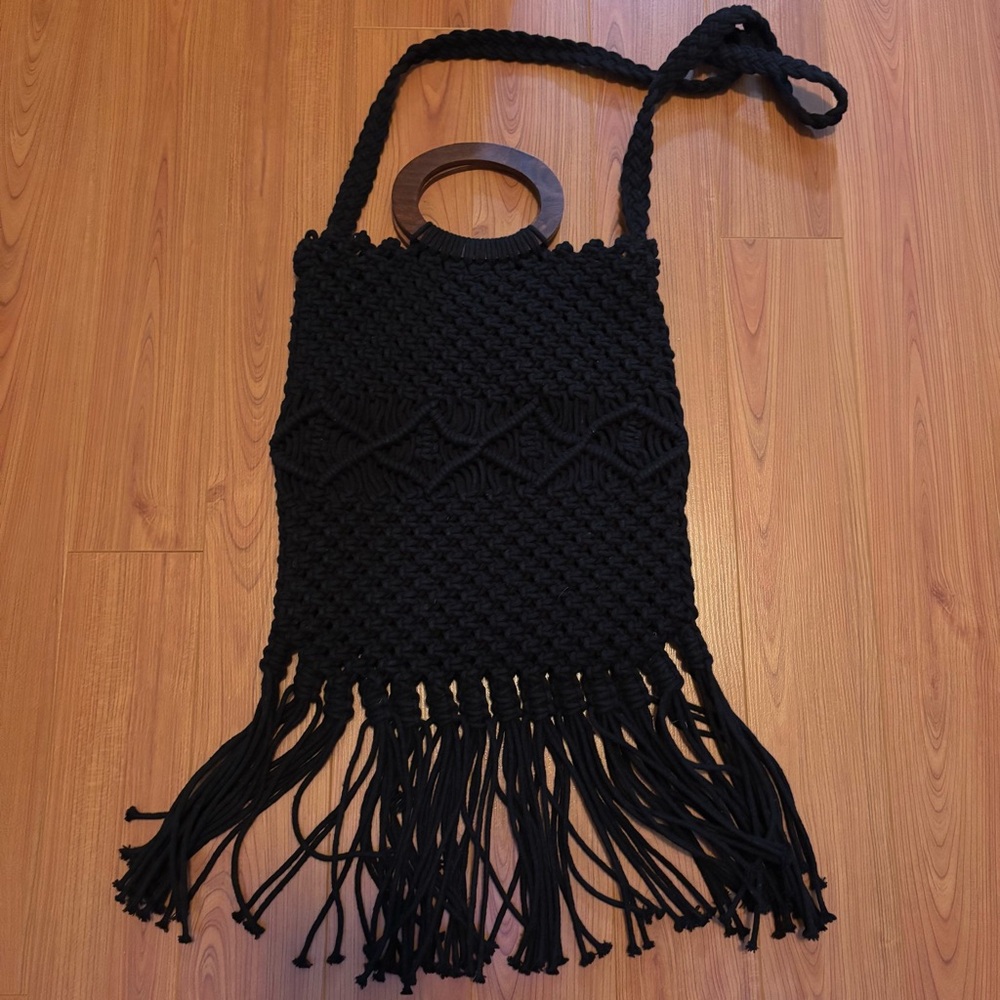 Danielle Nicole Macrame Crochet Bag - image 3